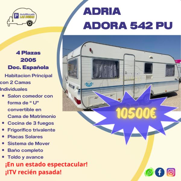 En venta Adria Adora 542 PU 2005 Alicante foto 12