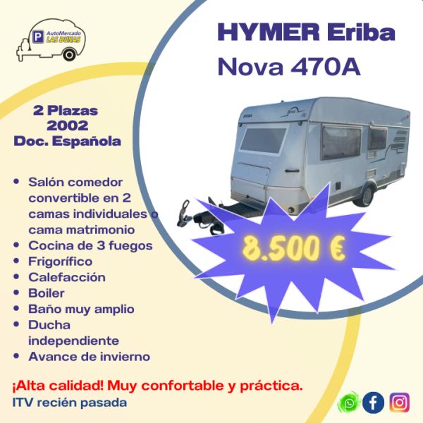 En venta Hymer / Eriba / Hymercar Eriba Nova 470A 2002 Alicante foto 12