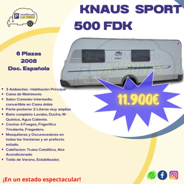 En venta Knaus Sport 500 FDK 2008 Alicante foto 12